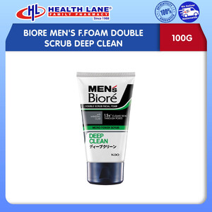 BIORE MEN'S FACIAL FOAM DOUBLE SCRUB DEEP CLEAN (100G )